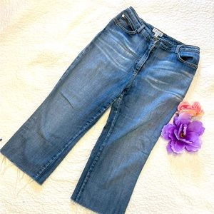 St. John Sport Women's Capri Frayed Hem Denim Jeans Pants Bottoms; Sz 10